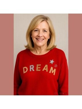 D/C jeans size 1x red “Dream” pull over sweater